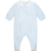 EMILE et ROSE Kasper Baby Blue Velour All In One & Hat